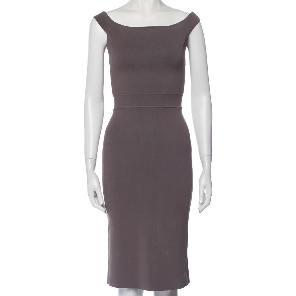 Scanlan Theodore crepe knit dress in XS brown - Picture 1 of 4